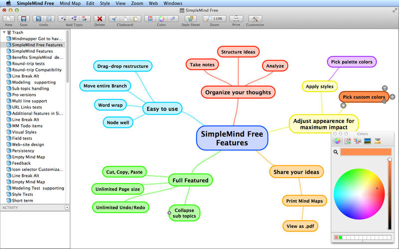 mind mapping software free mac
